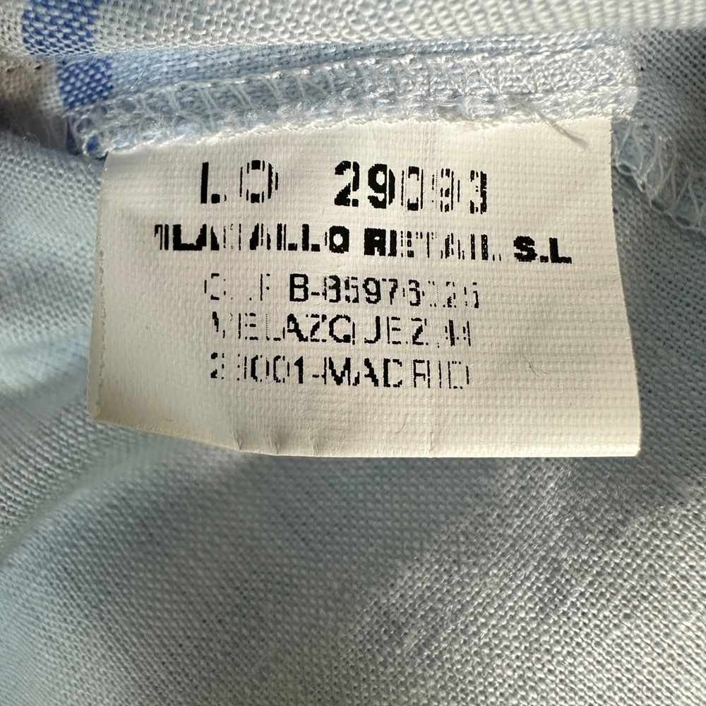 Vilagallo Tunic Dress 42 10 Blue White Stripe Linen Blend Pockets Resort Coastal - Picture 7 of 14